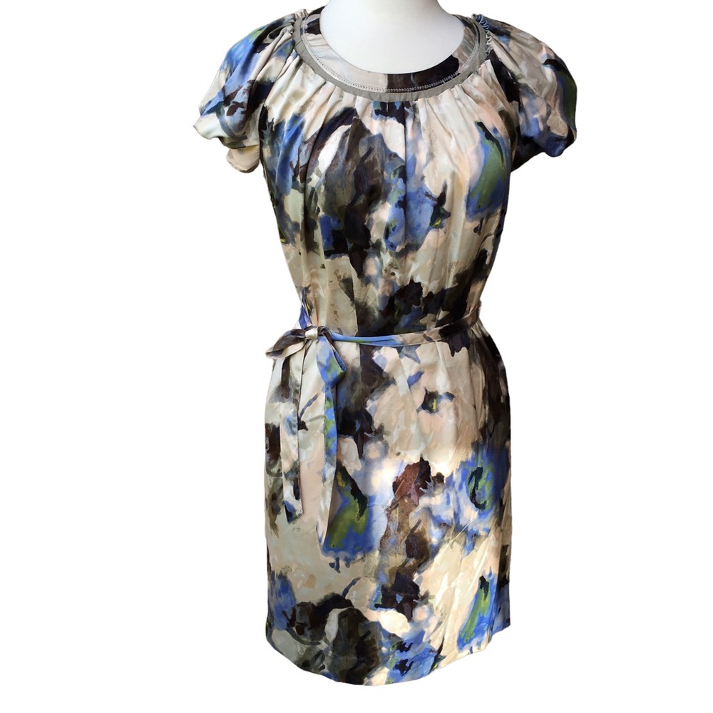 SIMPLY VERA XS Floral A-line Puff Sleeve Dress